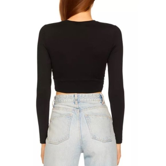 Lily Rose Girl Knotted Crop Top — Medium - Picture 2 of 7